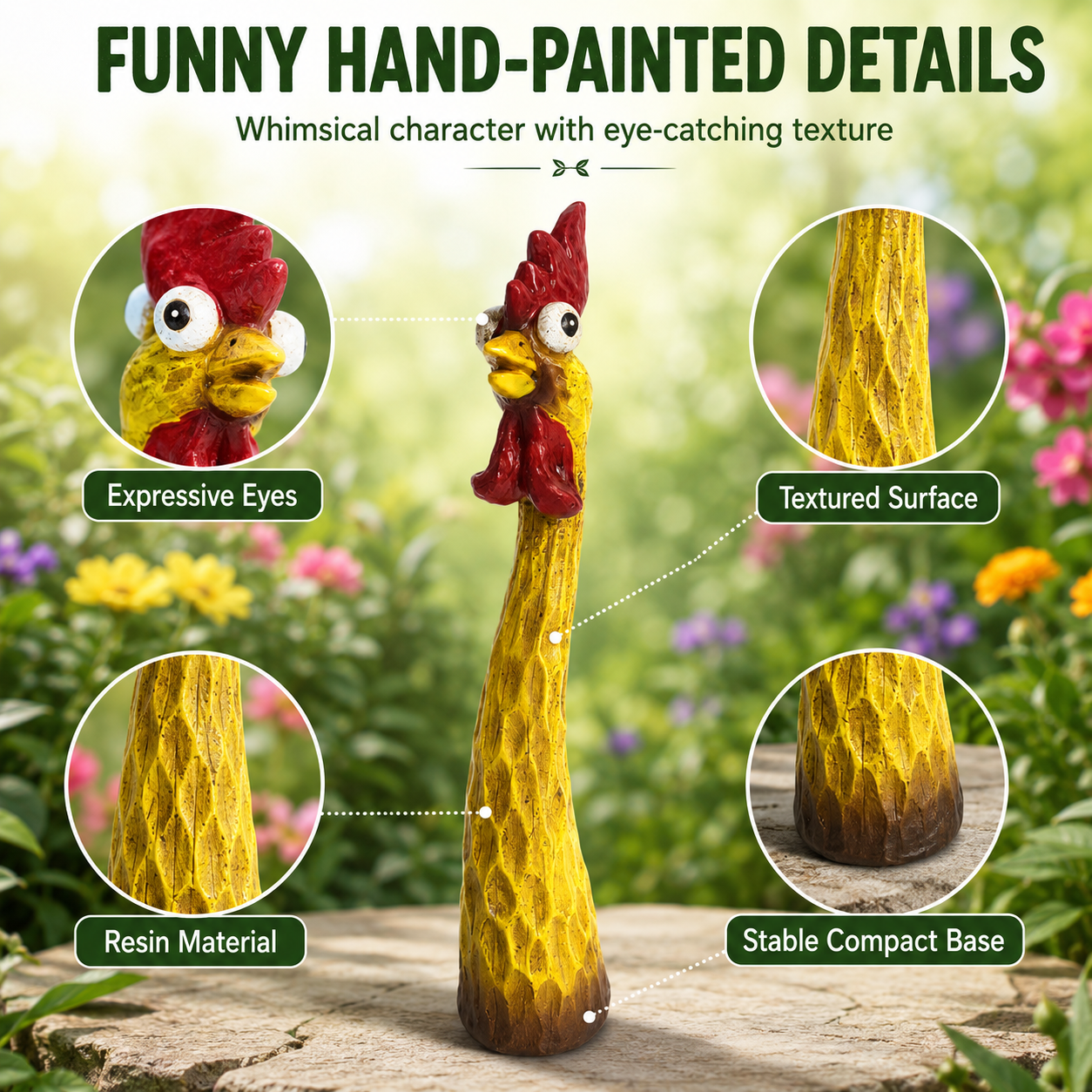Funny Resin Chicken & Duck Garden Decor Adds Playful Charm to Your Yard 🐔🦆🌿
