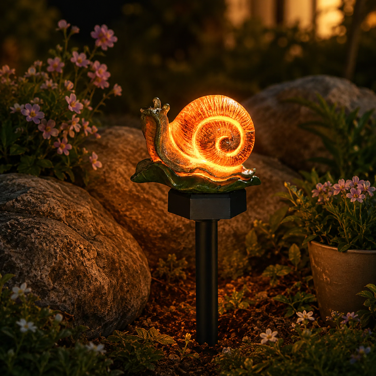 Solar Snail Garden Stake Light（2-Pack）