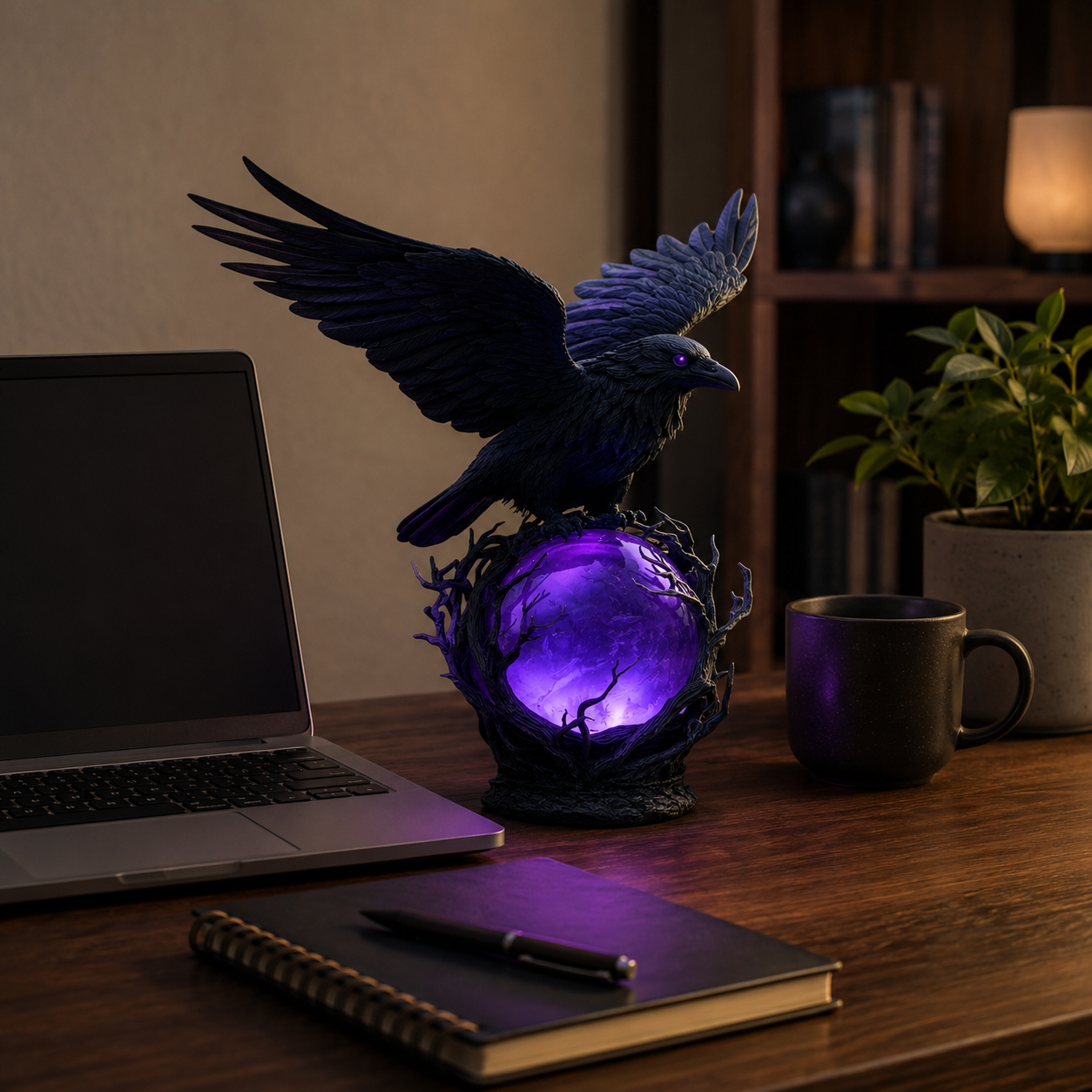 🖤 Gothic Crow Night Light