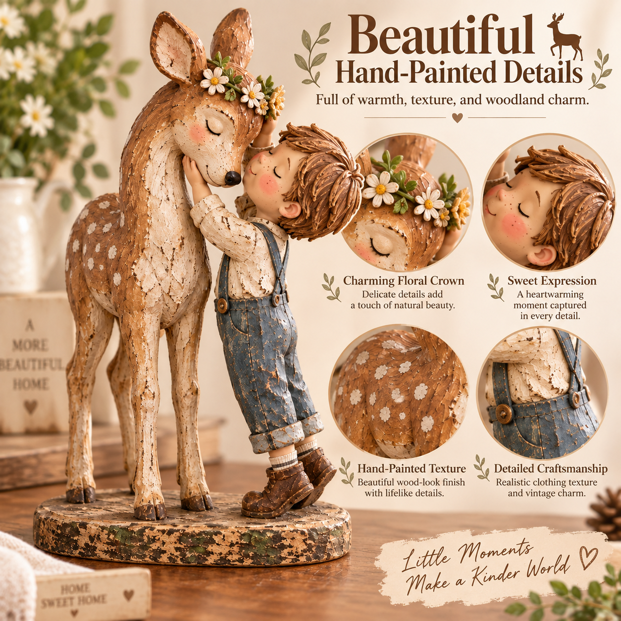 Boy & Fawn Friendship Figurine