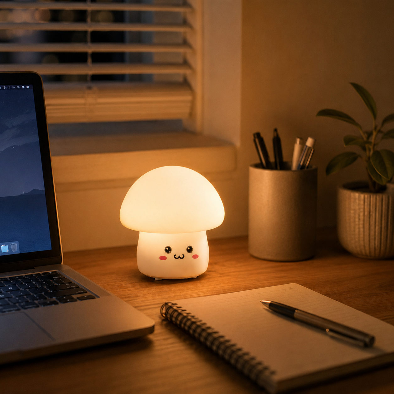 Tap-to-Light Cute Mushroom Night Light for a Cozy Bedtime Glow 🍄✨