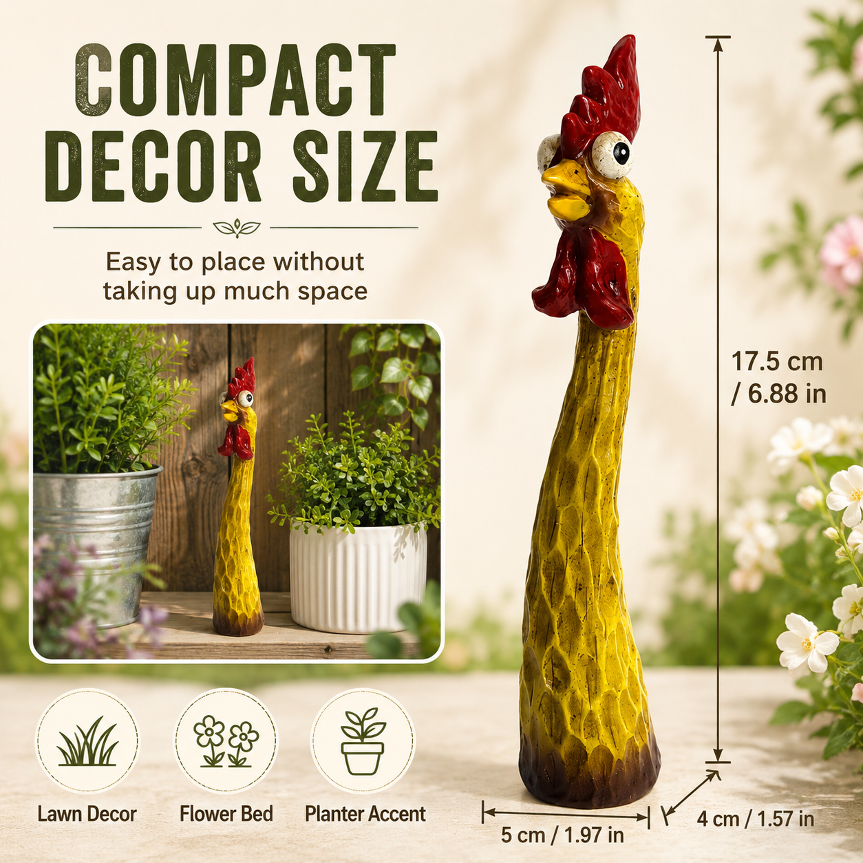 Funny Resin Chicken & Duck Garden Decor Adds Playful Charm to Your Yard 🐔🦆🌿