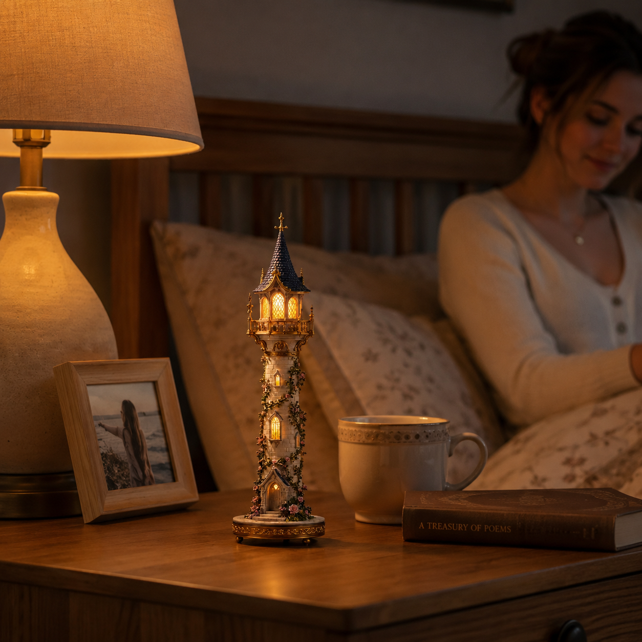 🏰 Enchanted Tower LED Accent Lamp – Romantic Resin Fairy-Tale Décor ✨