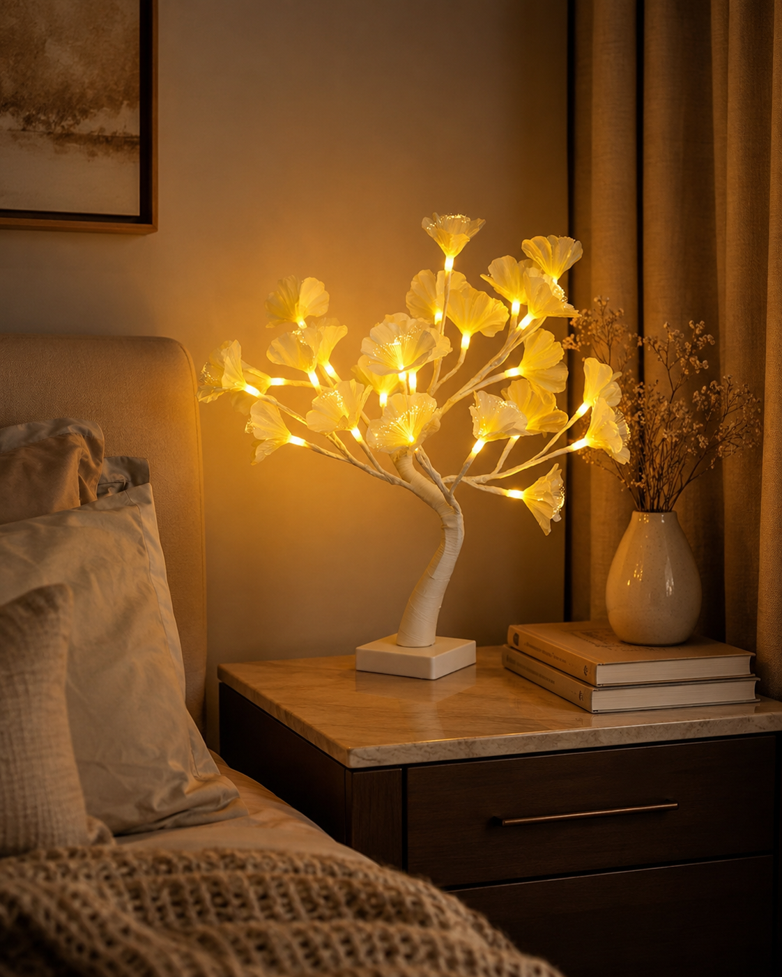 Elegant Ginkgo Tree Lamp for a Cozy Warm Glow ✨