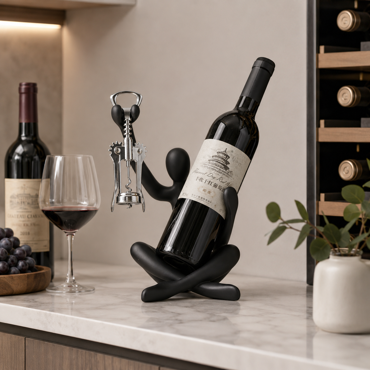 Modern Sculpted Wine Bottle Holder