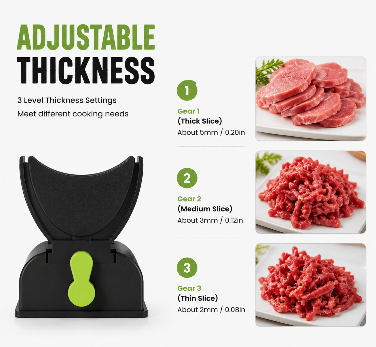 Multi-Functional Meat Slicer Slice, Shred & Cube Effortlessly