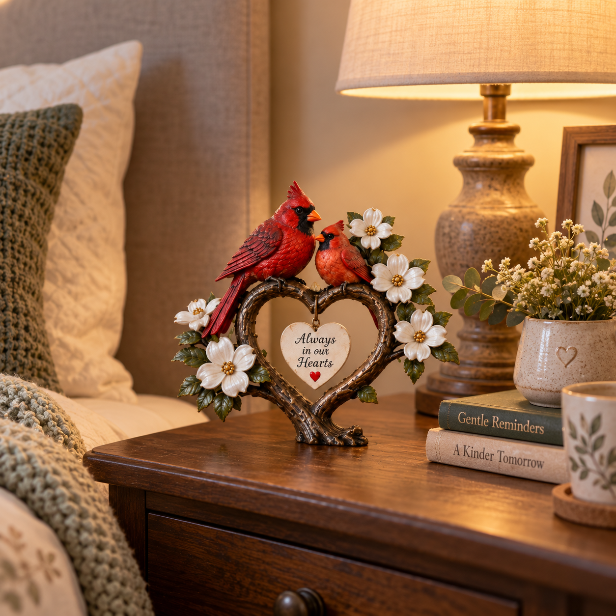 Red Cardinal Memorial Figurine