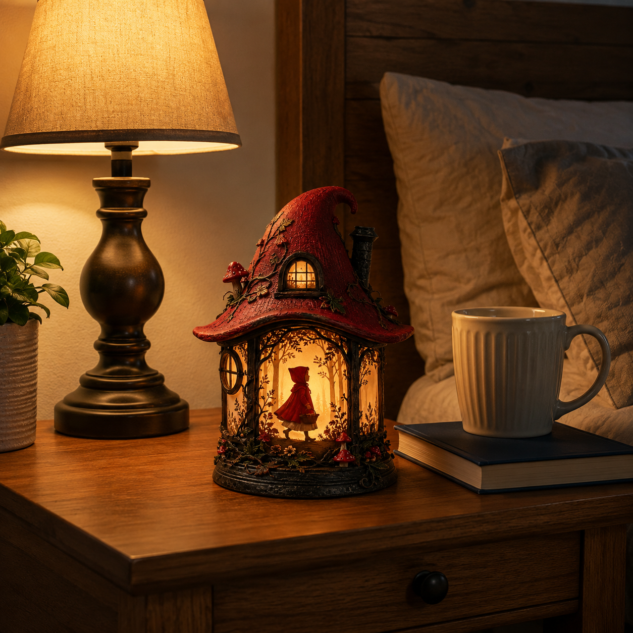 Enchanted Little Red Riding Hood Forest Lantern 🏮🍄✨