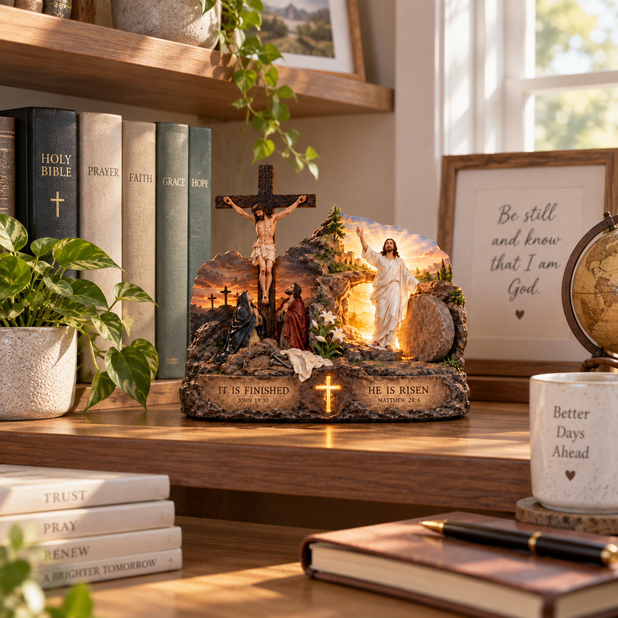 Jesus Crucifixion & Resurrection Christian Decor✝️