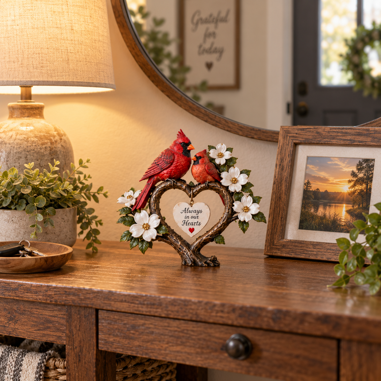 Red Cardinal Memorial Figurine