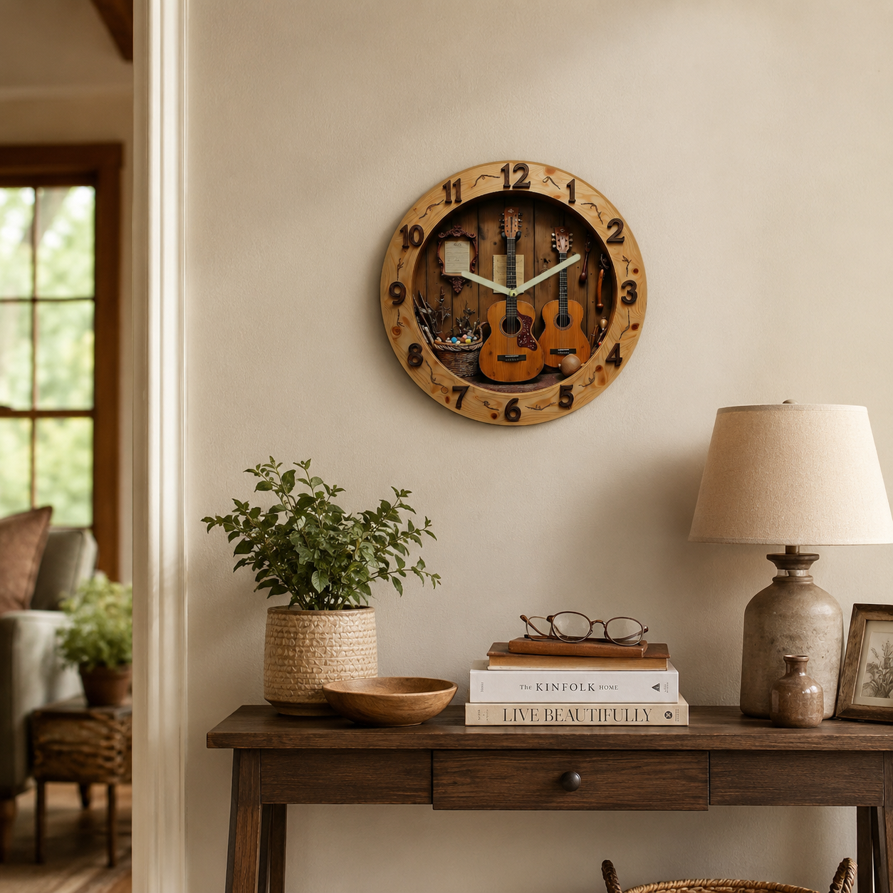 🎸 Music Theme Wall Clock for Home Decor🕰️