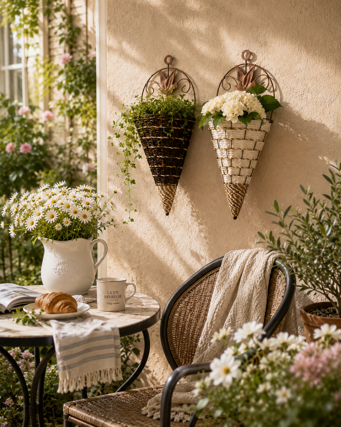 Rustic Hanging Wall Basket 🕊️
