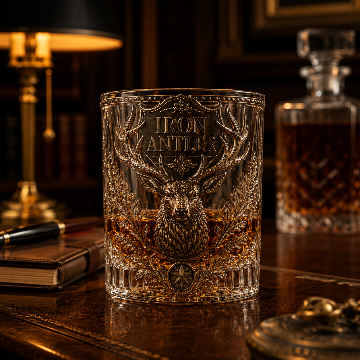🥃 Embossed Whiskey Glass