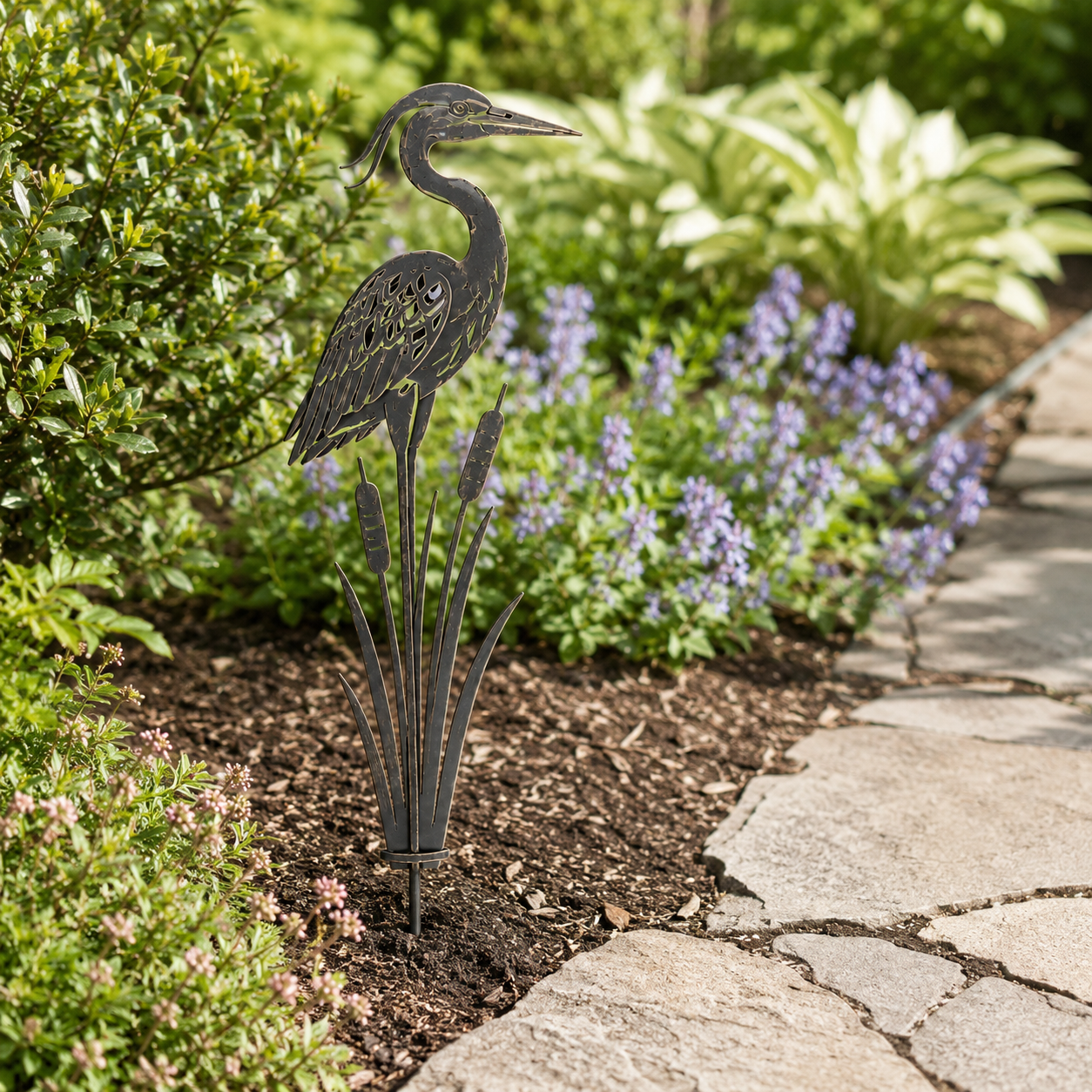 🐦Metal Heron Garden Stake