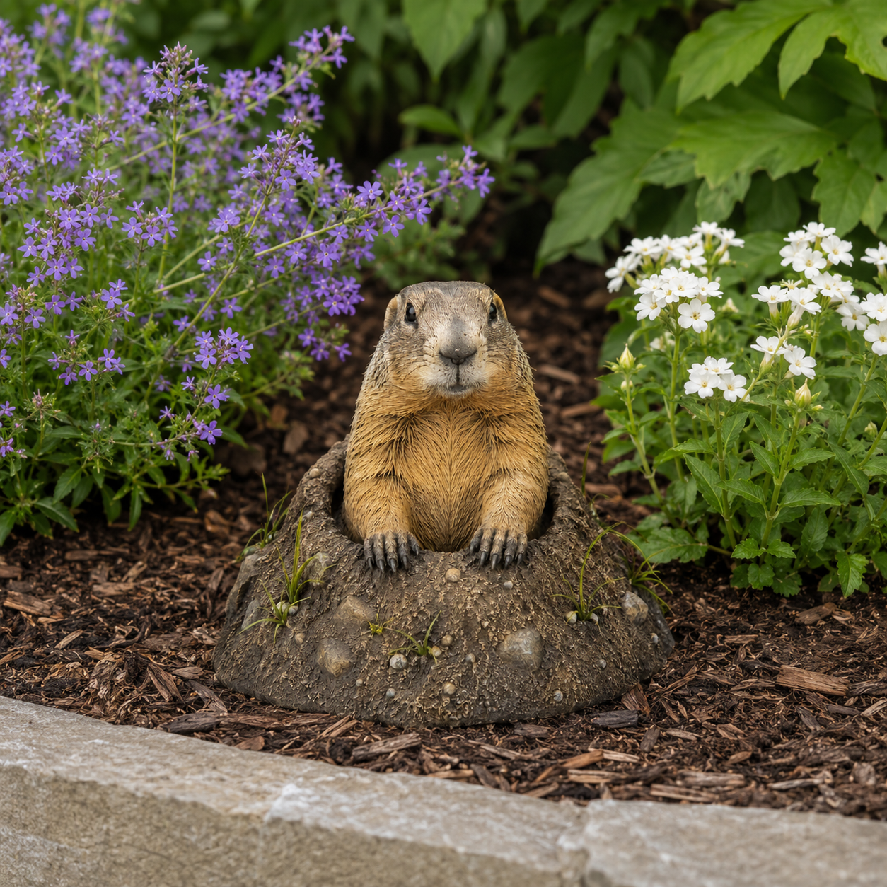 Groundhog Garden Statue