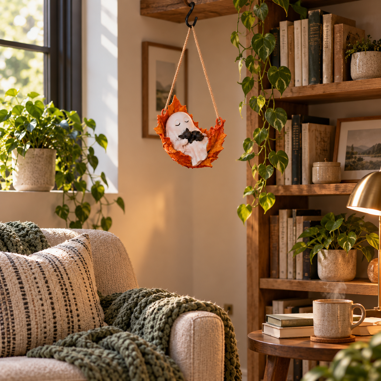 Ghost & Black Cat Hanging Fall Decoration👻
