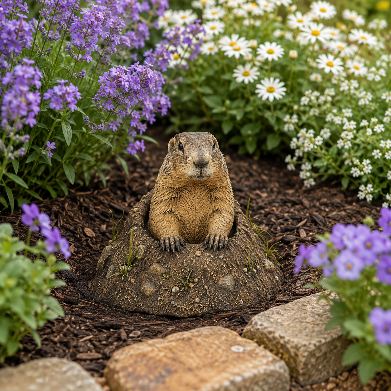 Groundhog Garden Statue