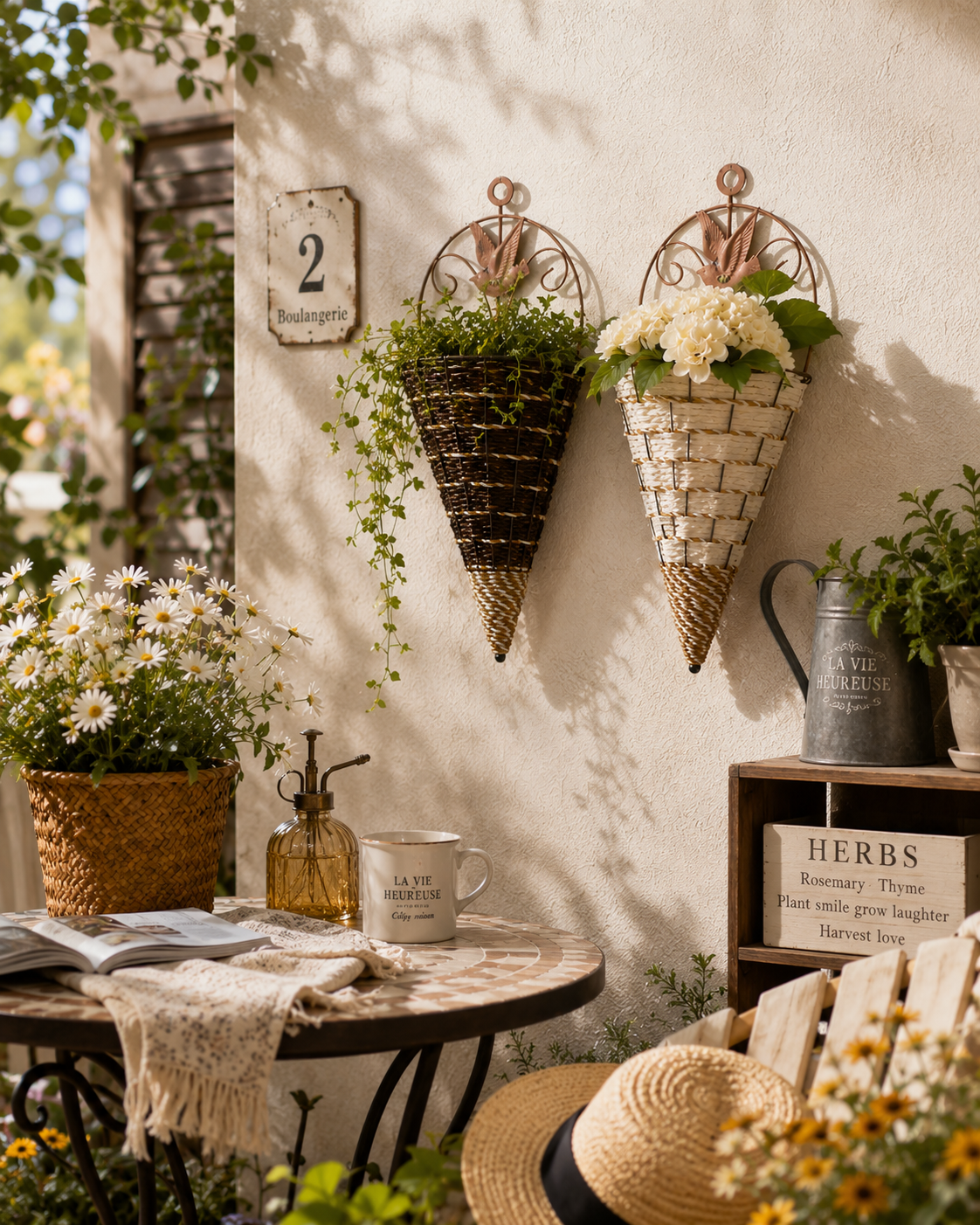 Rustic Hanging Wall Basket 🕊️
