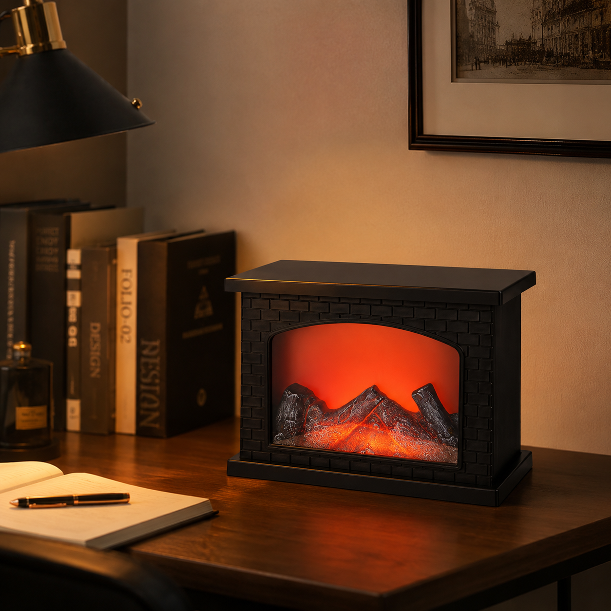 LED Realistic Flame Desk / Portable Decorative Lamp