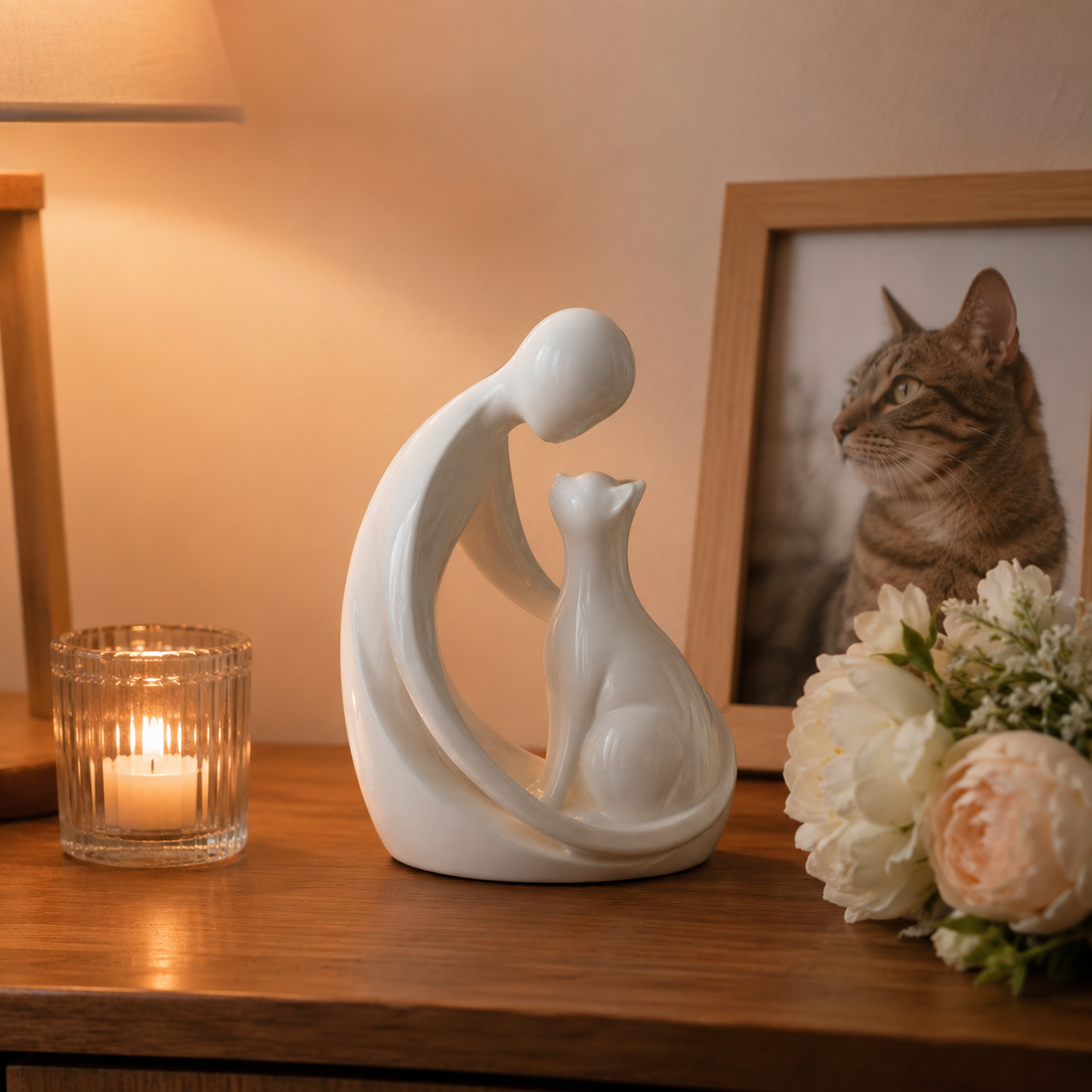 Forever Beside Me Cat Memorial Figurine