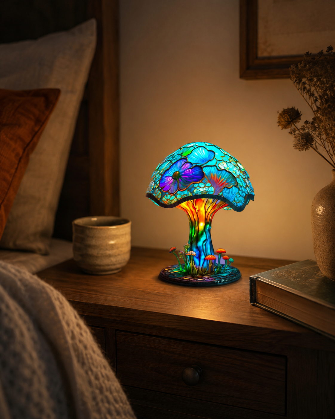 🍄 Colorful Mushroom Table Lamp