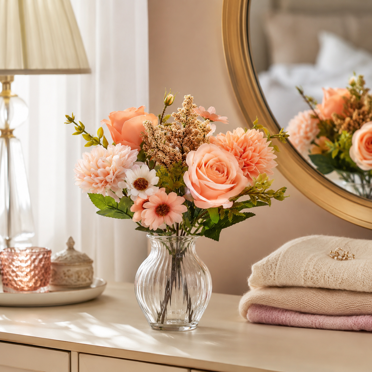 🌼 Realistic Faux Flower Arrangement