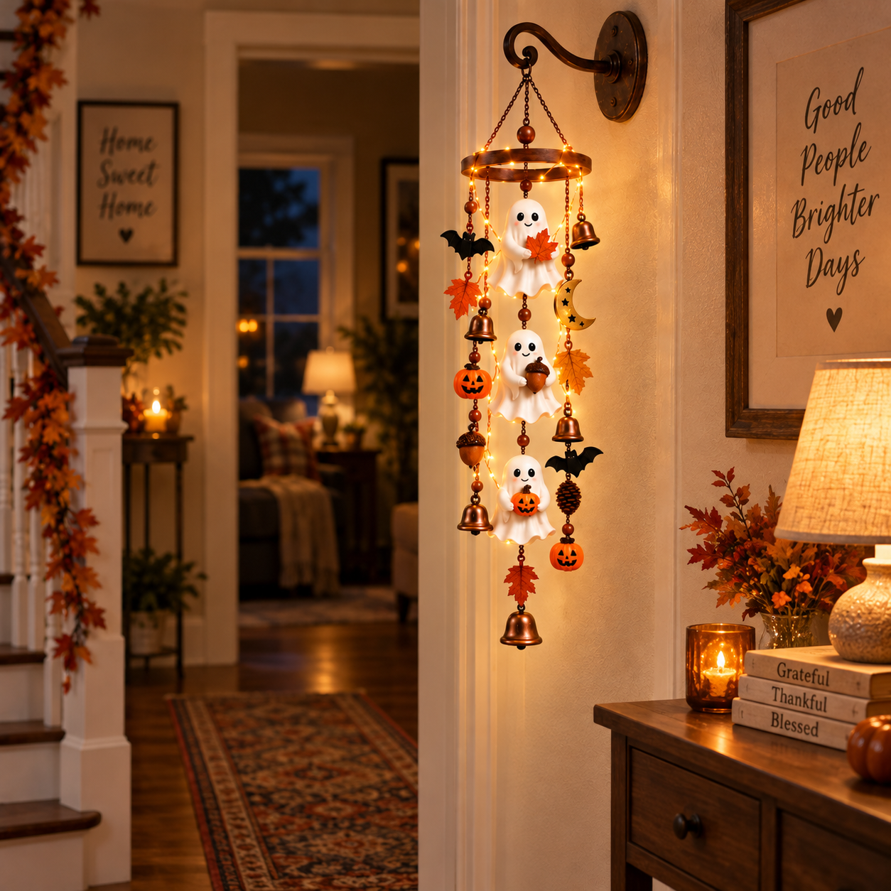 Lighted Halloween Ghost Hanging Chime🎃