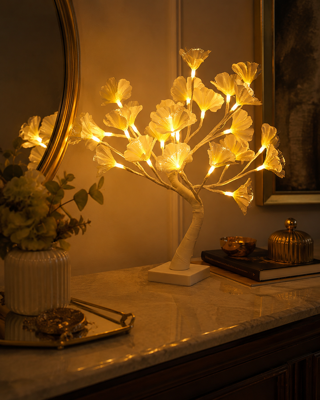 Elegant Ginkgo Tree Lamp for a Cozy Warm Glow ✨