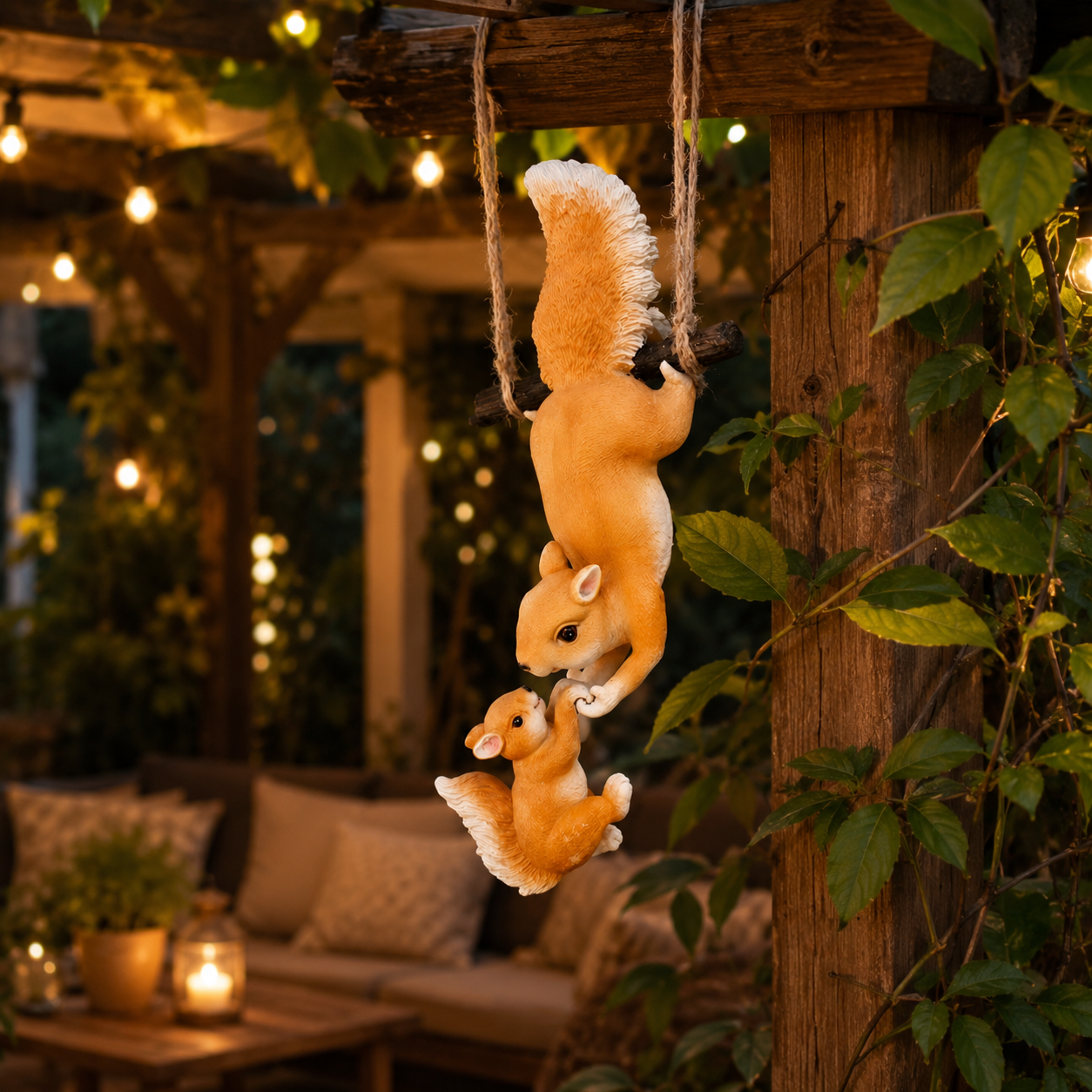 Hanging Squirrel Ornament – Adorable Outdoor/Indoor Decoration