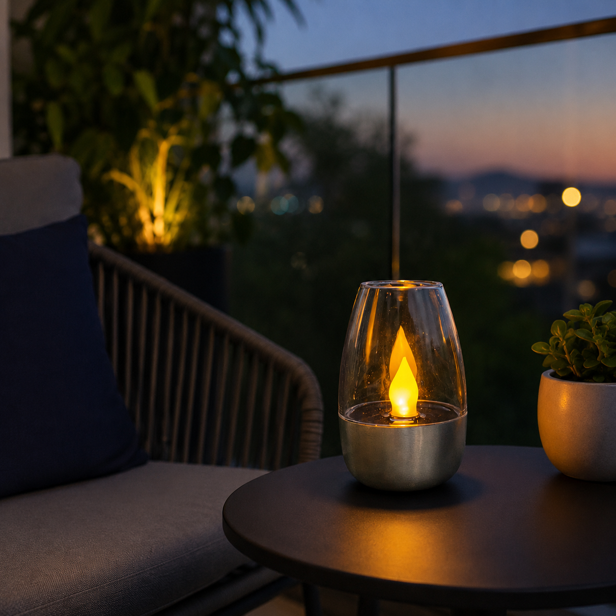 2-Pack Solar Candle Lanterns for Patio & Garden