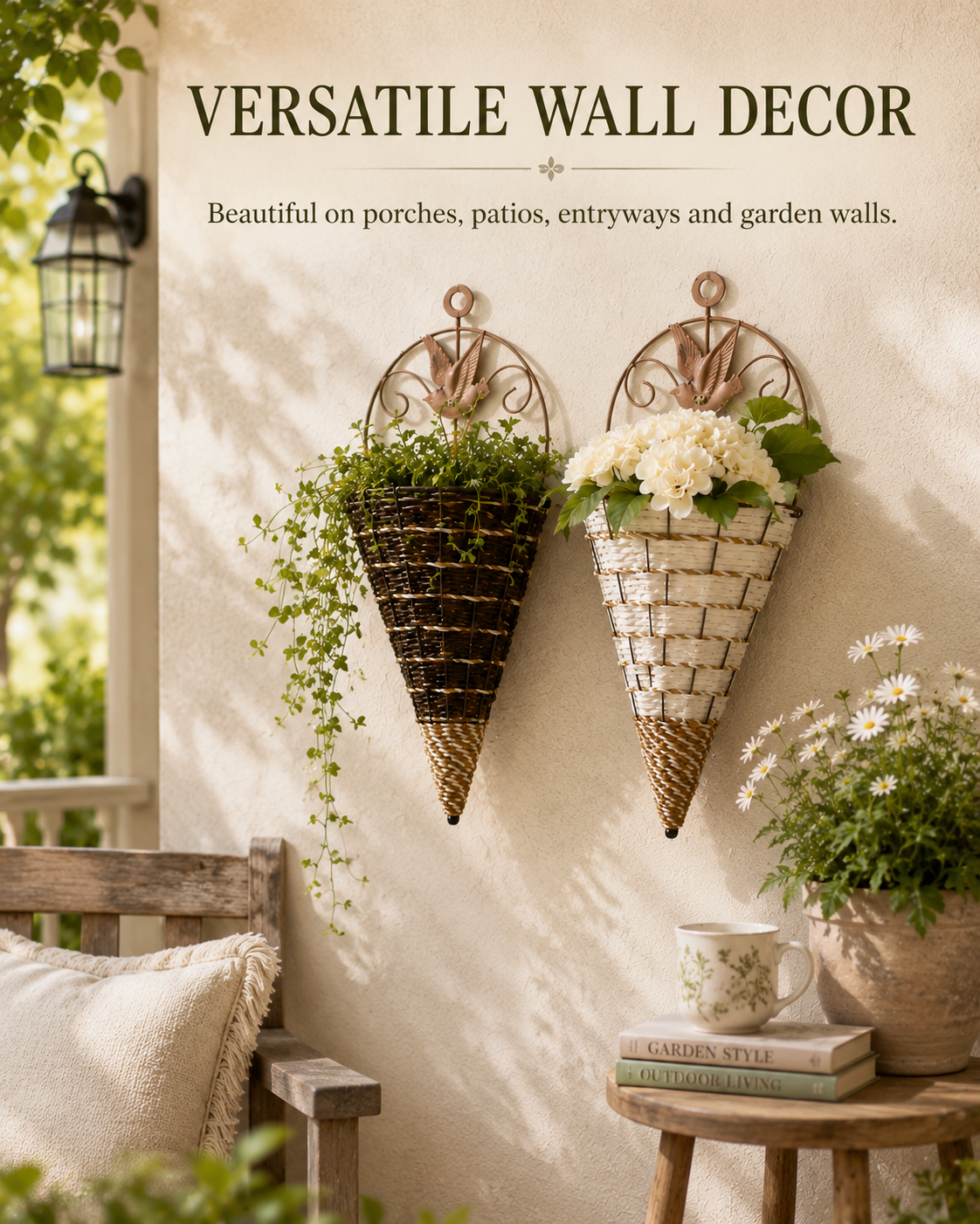 Rustic Hanging Wall Basket 🕊️