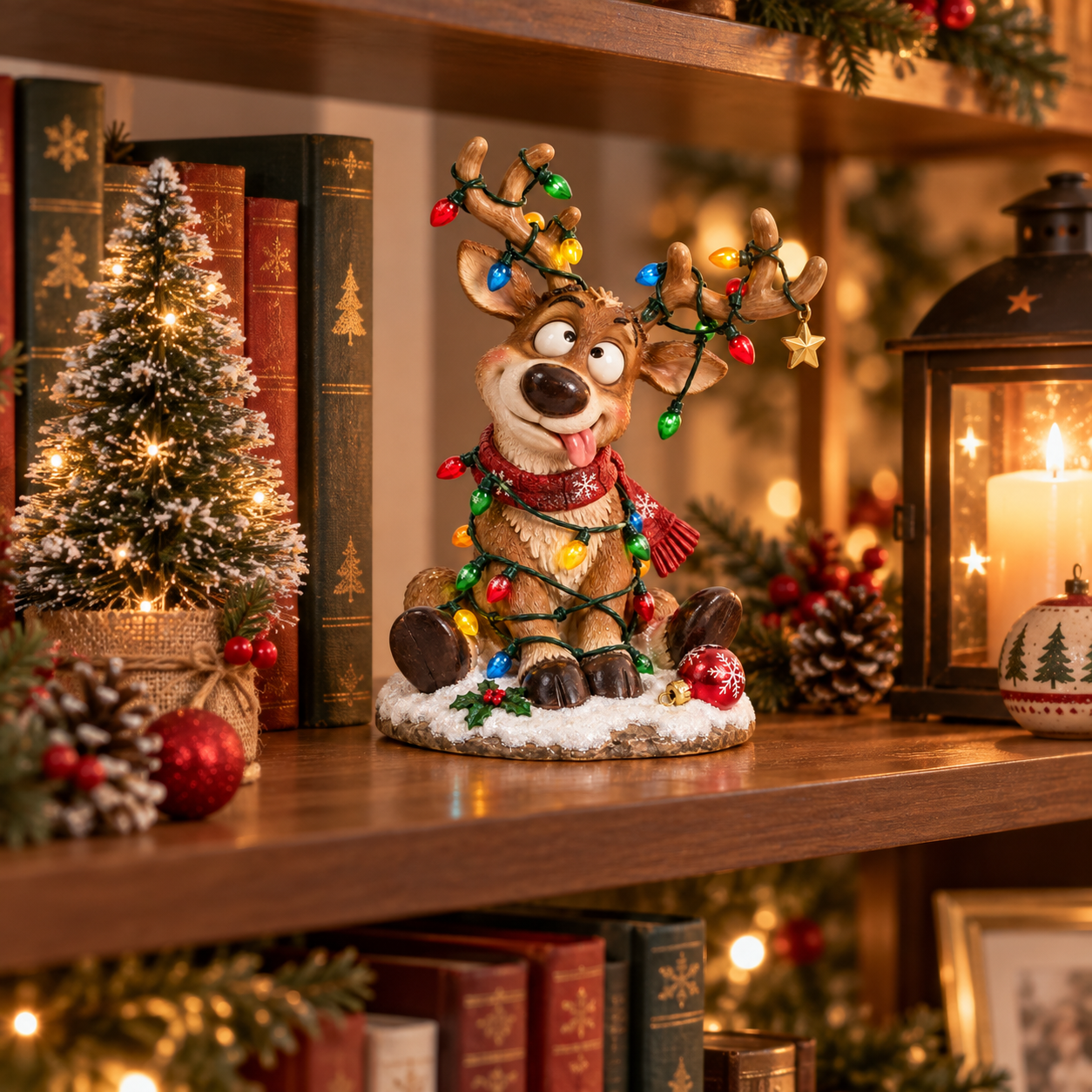 Funny Christmas Reindeer Figurine🎄