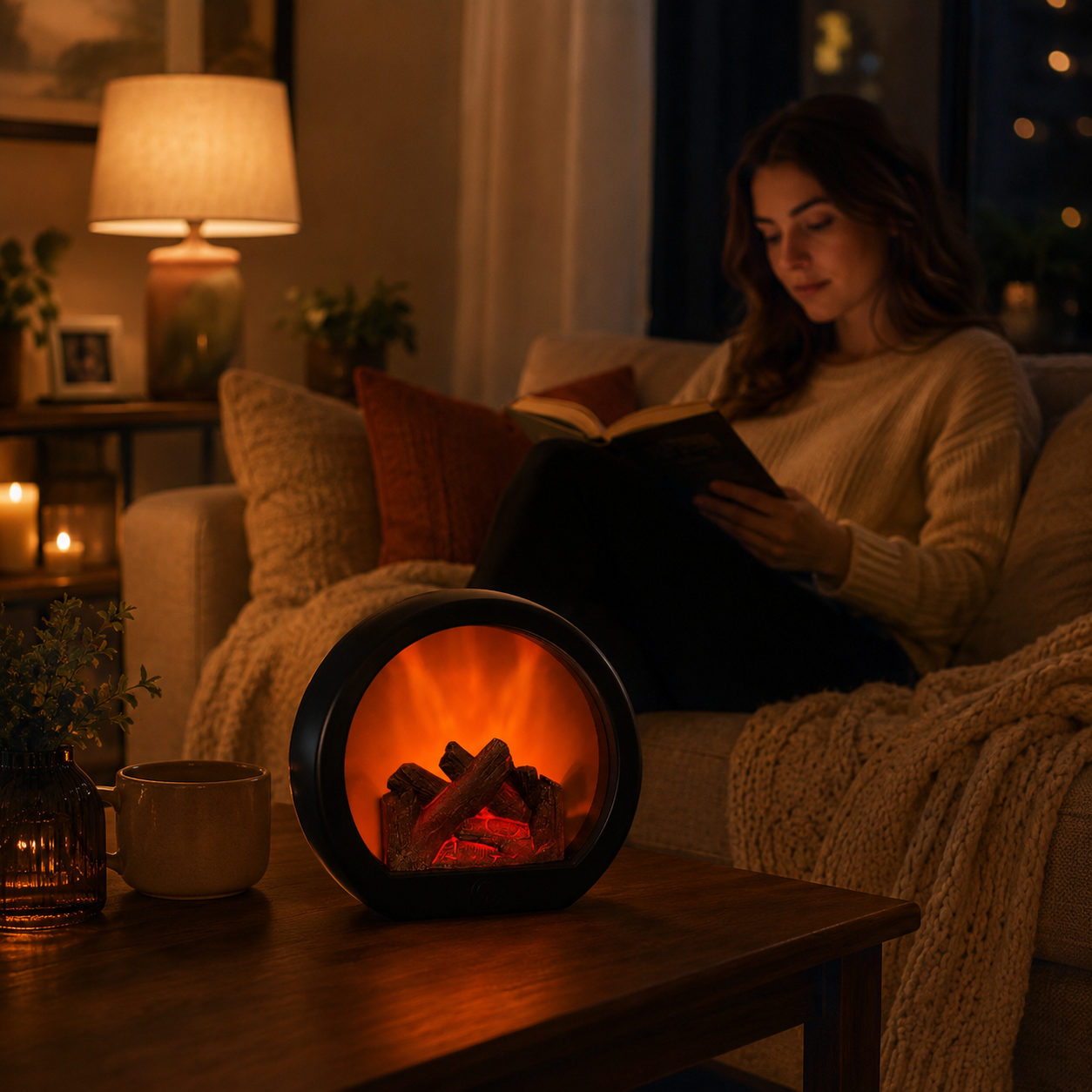 🔥 Fireplace Night Light for Home Decor ✨