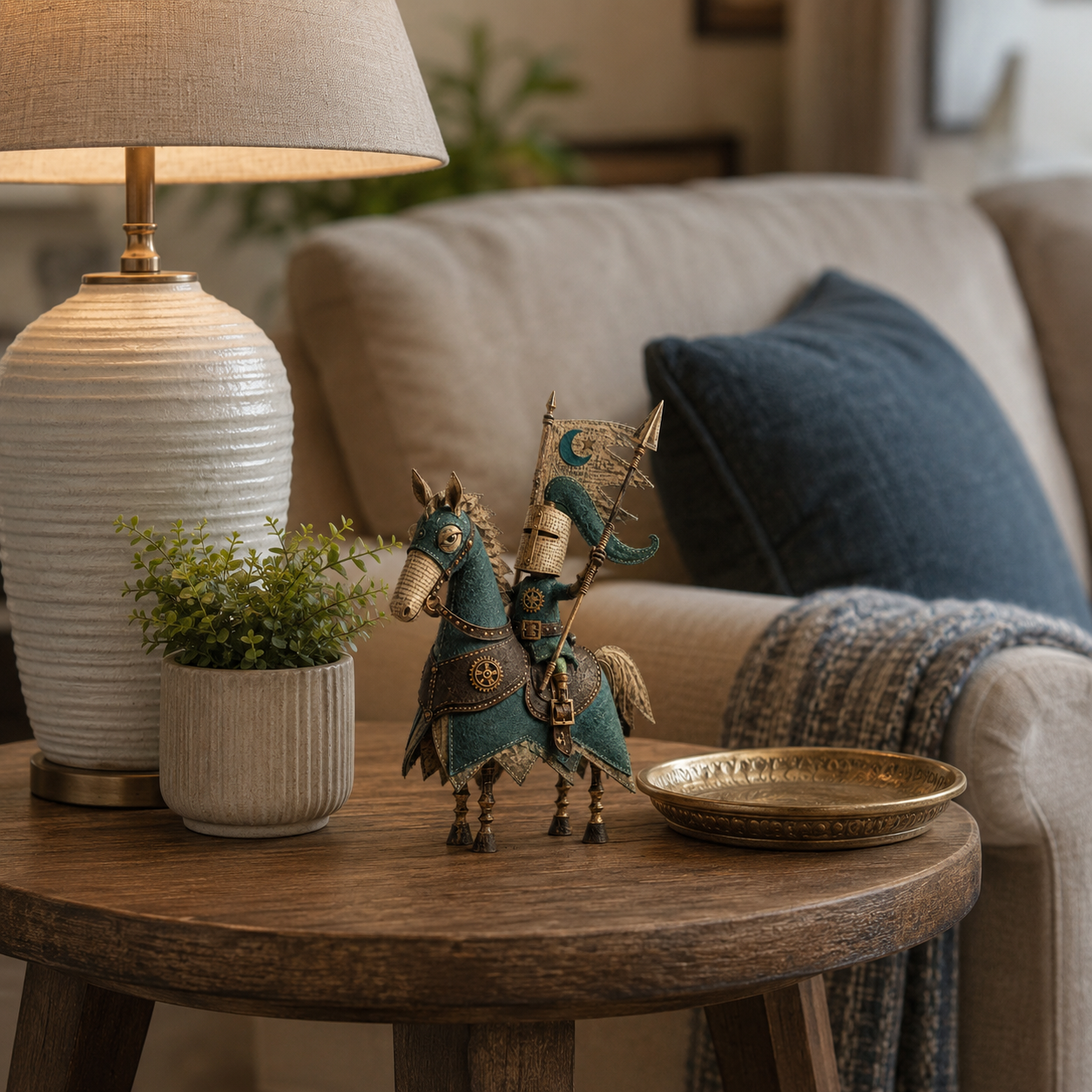 Vintage Storybook Medieval Rider Sculpture🏇