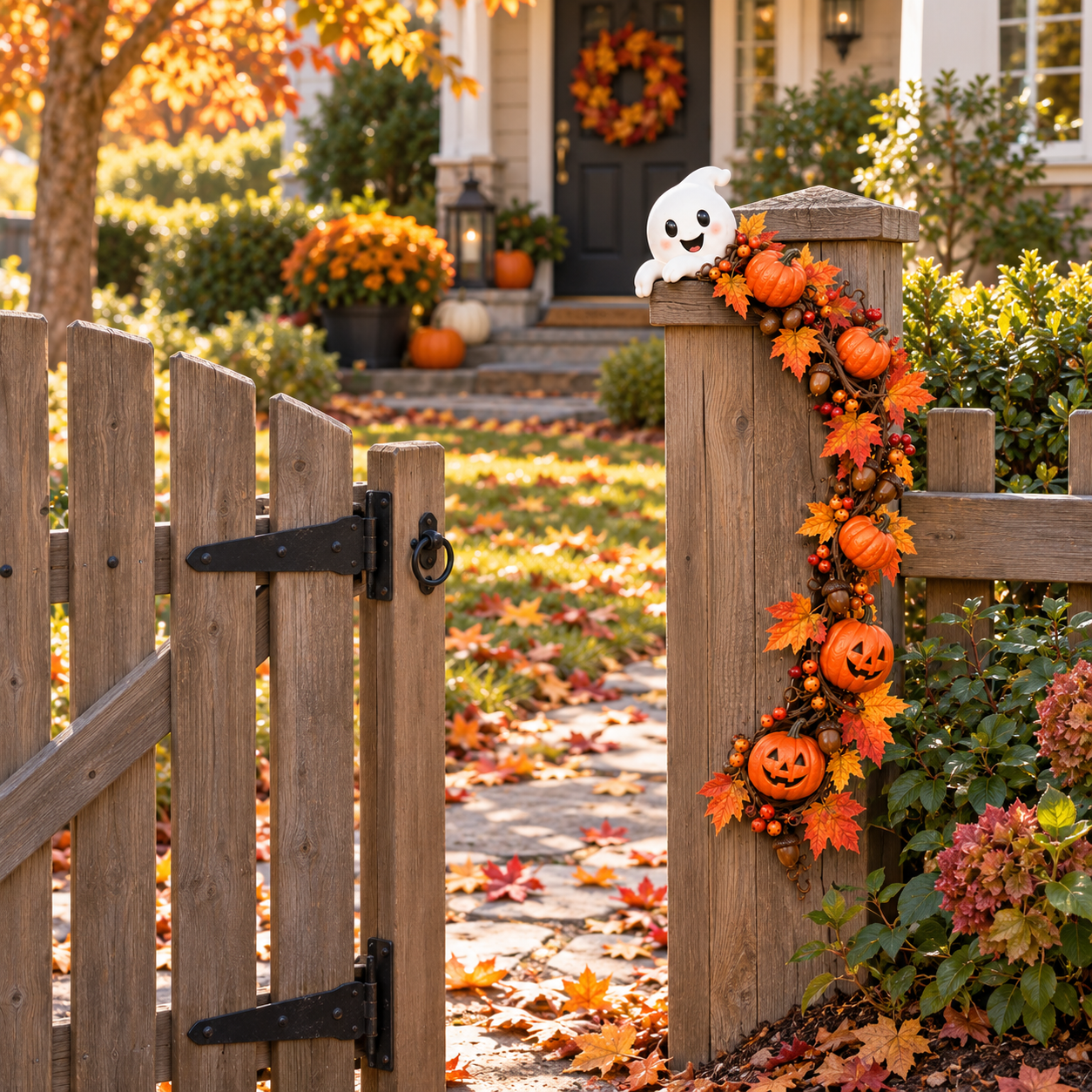 Fall Ghost & Pumpkin Mailbox Decoration🎃