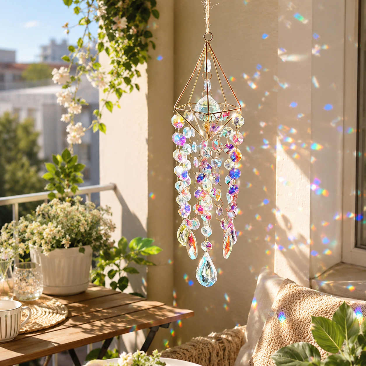 Crystal Prism Sun Catcher Hanging Ornament