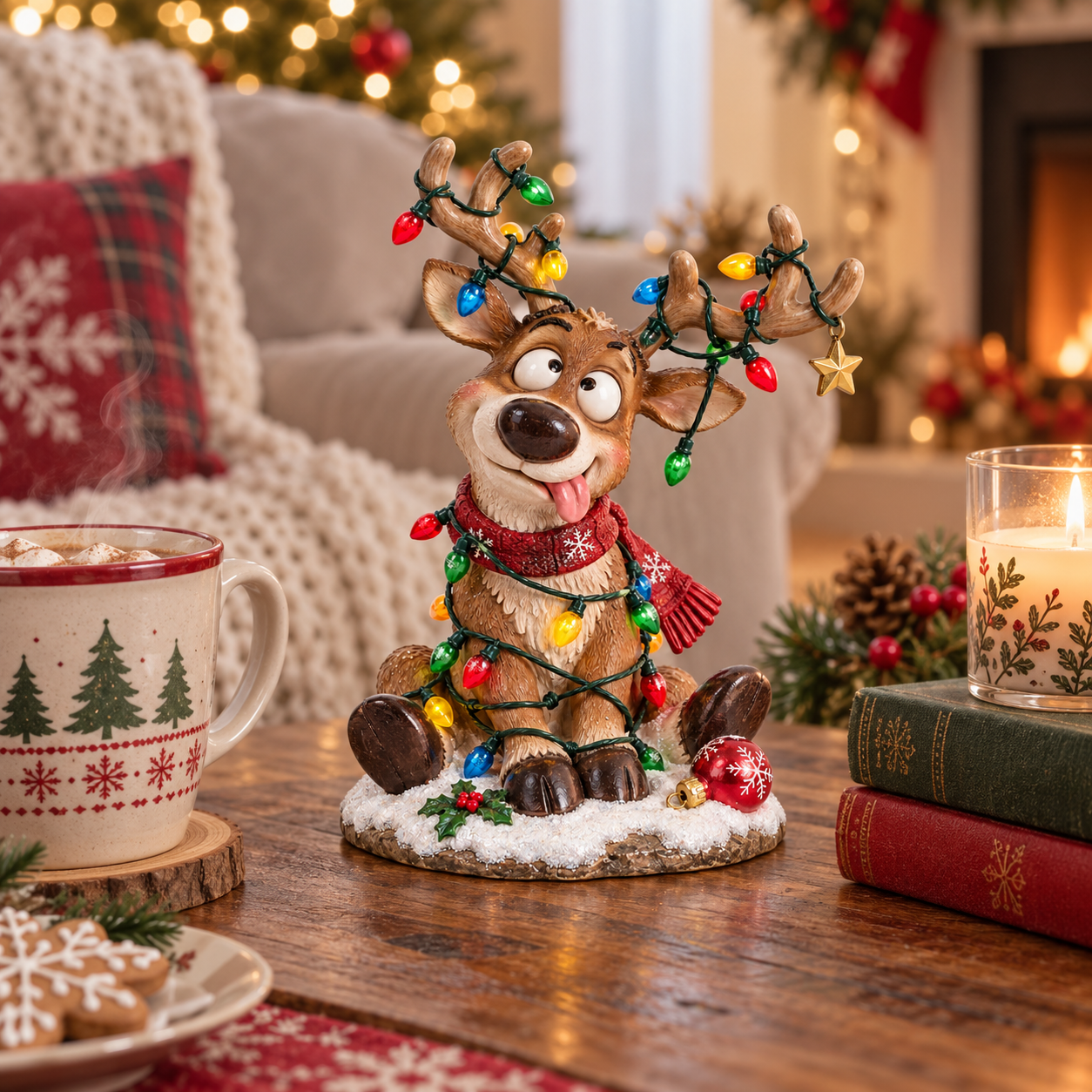 Funny Christmas Reindeer Figurine🎄