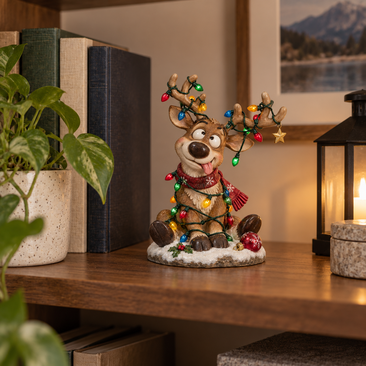 Funny Christmas Reindeer Figurine🎄
