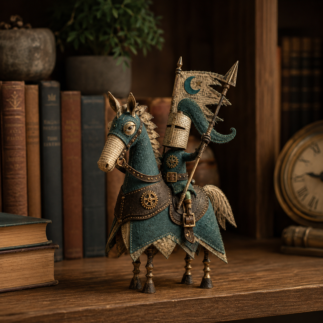 Vintage Storybook Medieval Rider Sculpture🏇