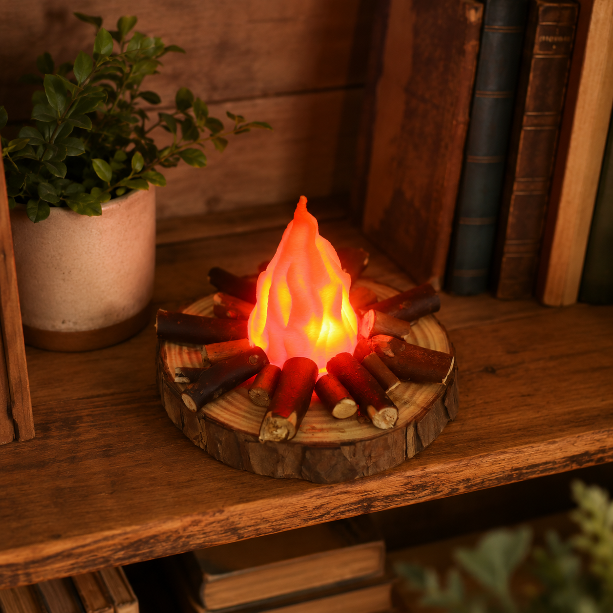 🏕️ Mini Campfire Night Light