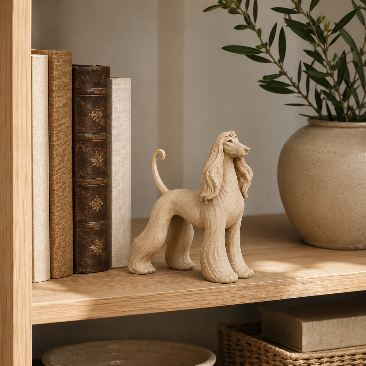 Elegant Afghan Hound Sculpture