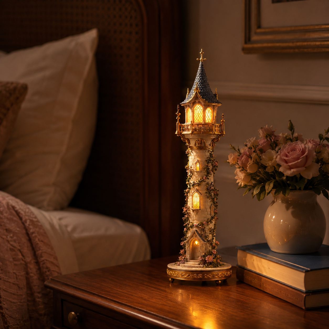🏰 Enchanted Tower LED Accent Lamp – Romantic Resin Fairy-Tale Décor ✨