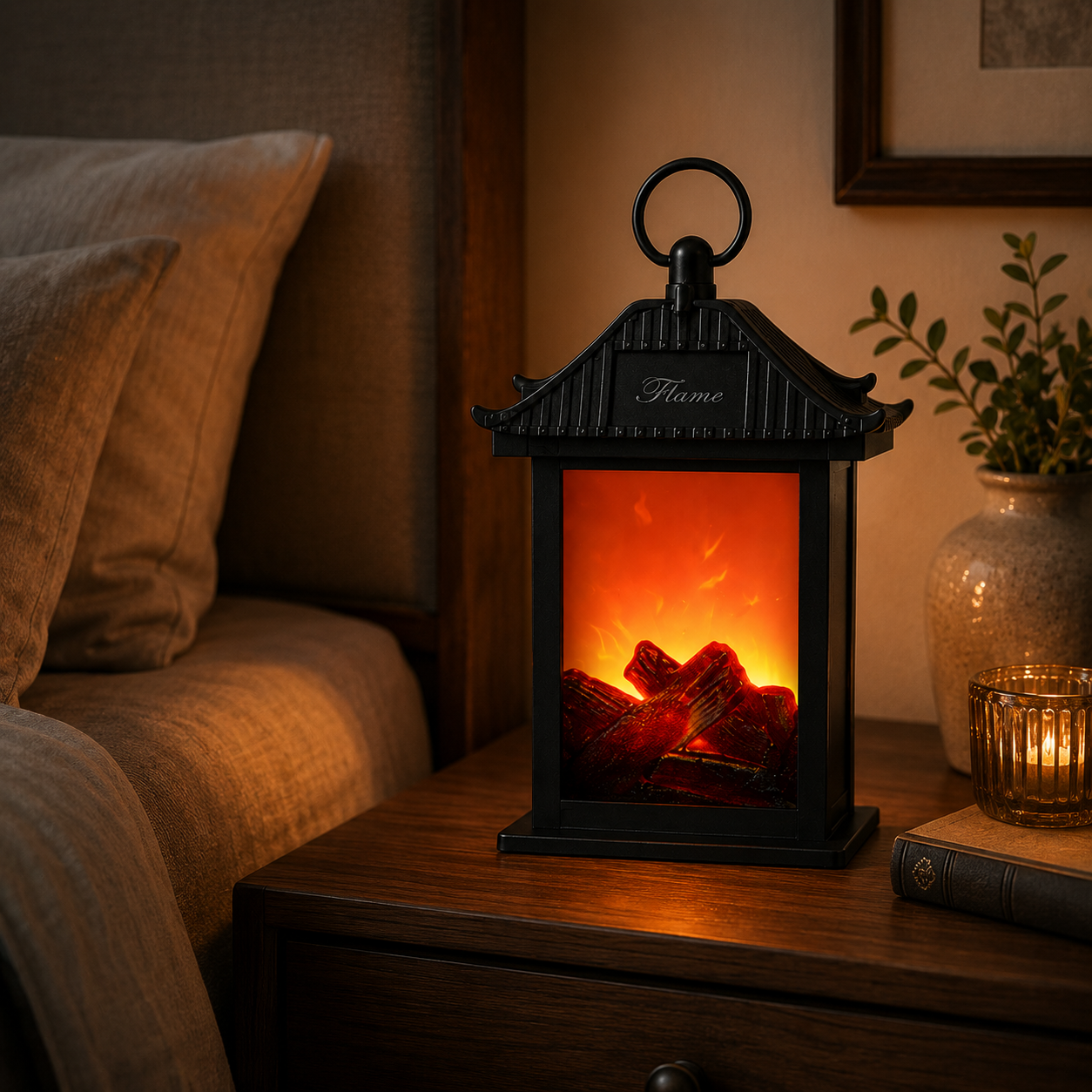 LED Realistic Flame Desk / Portable Decorative Lamp