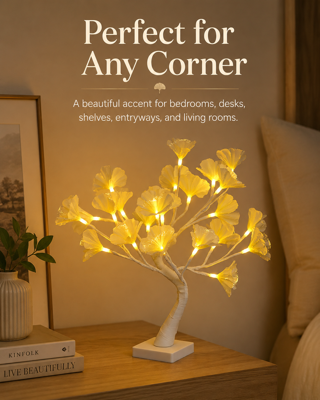 Elegant Ginkgo Tree Lamp for a Cozy Warm Glow ✨