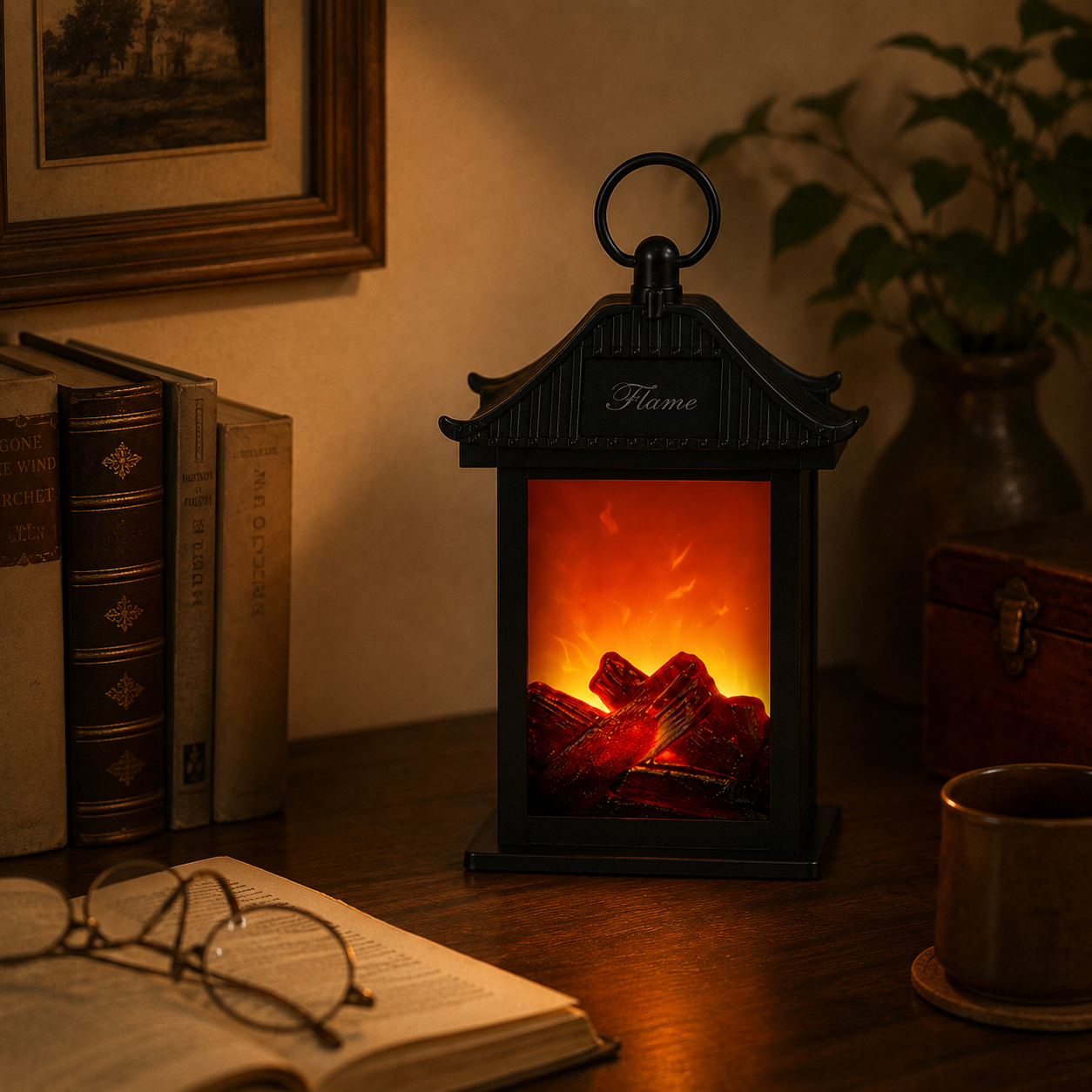 LED Realistic Flame Desk / Portable Decorative Lamp