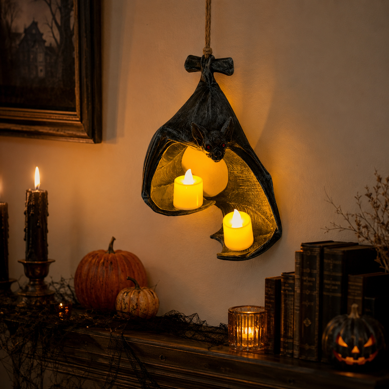 🦇 Flameless Bat Candle Light