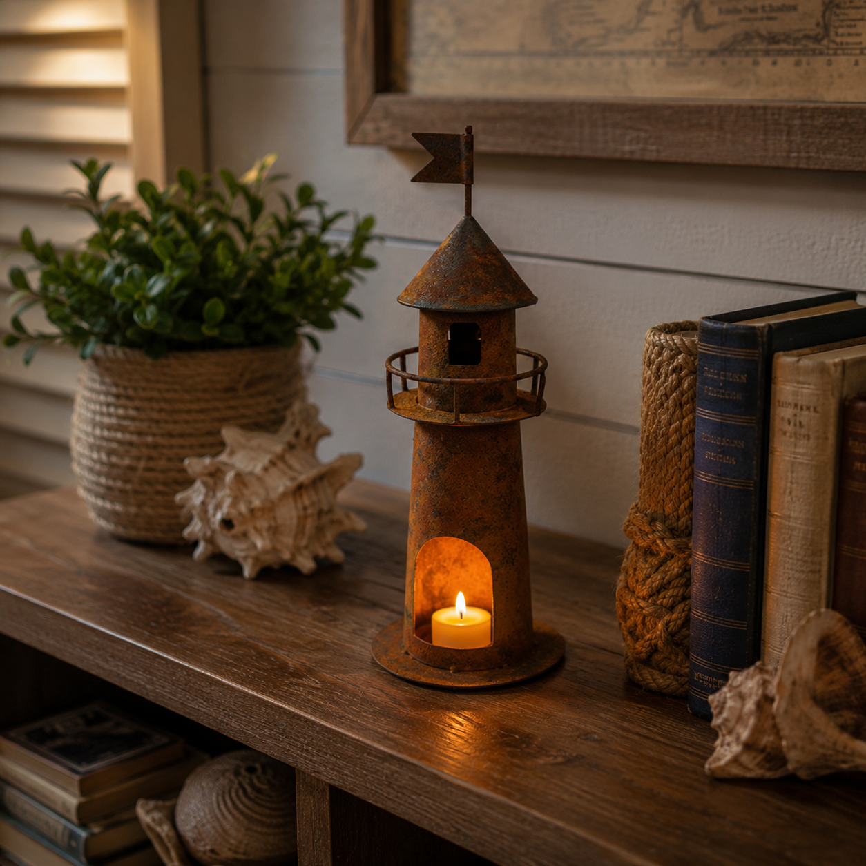 Vintage Lighthouse Candle Holder ⚓