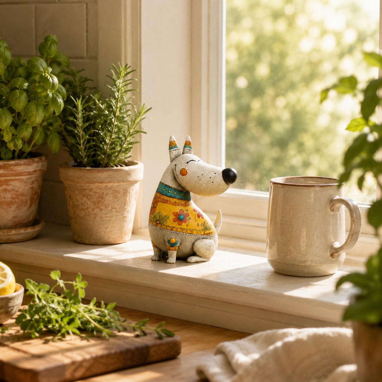 Whimsical Bull Terrier Figurine