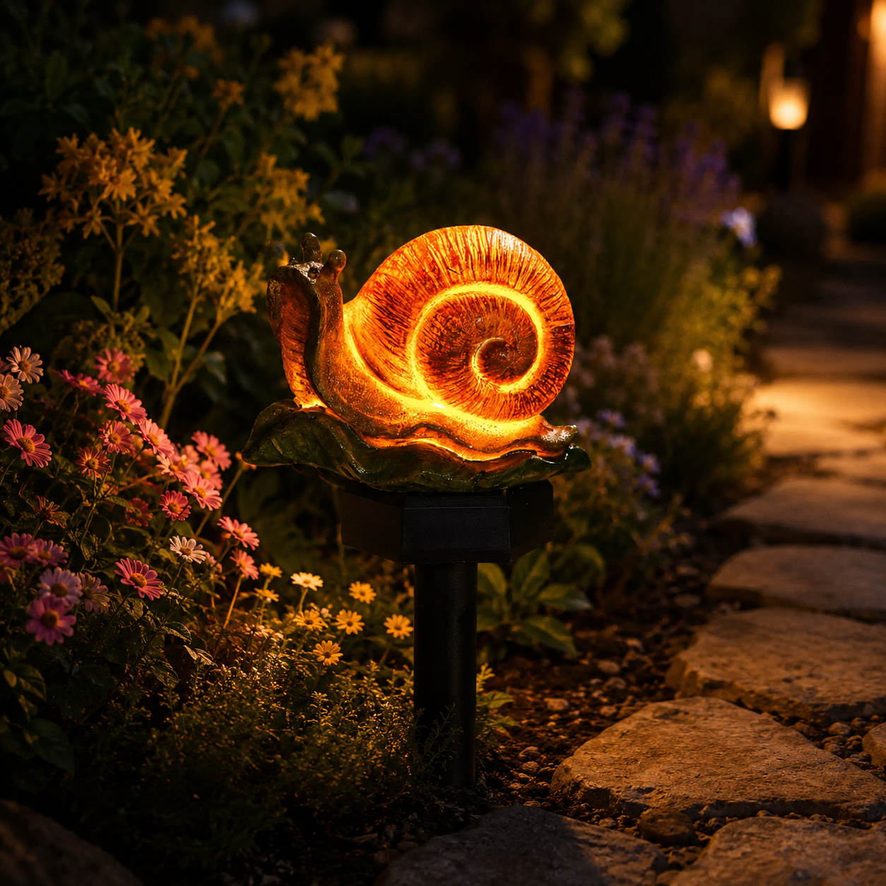 Solar Snail Garden Stake Light（2-Pack）