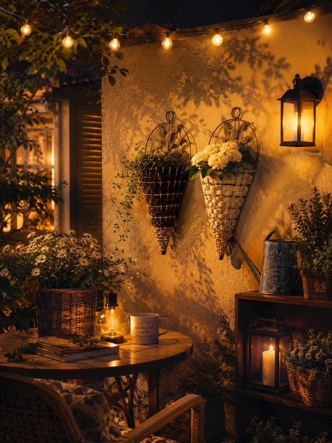 Rustic Hanging Wall Basket 🕊️